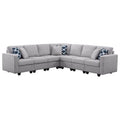 Light Gray Reversible Modular Sectional Sofa L733