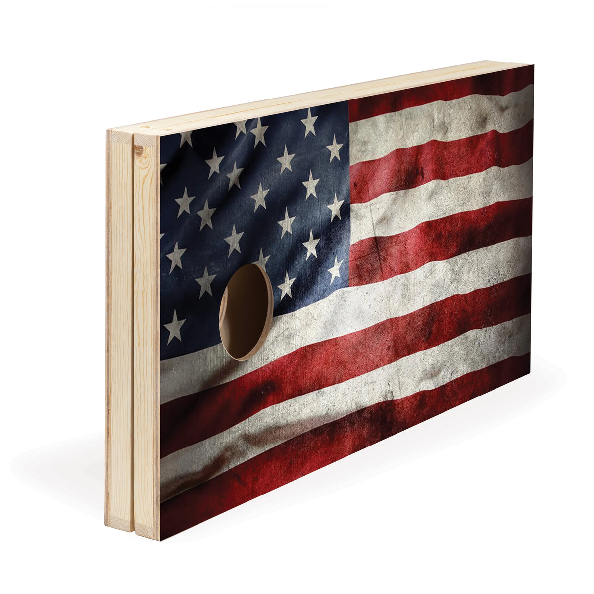 2' x 4' American Flag Cornhole Boards Bean Bag Toss Set with 8 Bean Bags C856