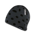 Charcoal/Black Polka Dotted Knit Beanies W185882