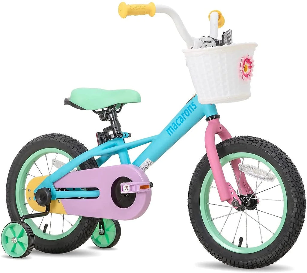 12 14 16" Kids Bike with Basket Training Wheels Coaster Brake C96065