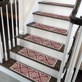 9x22 x 28x22 Cotton Anti-Slip Carpet Stair Treads with Double Adhesive Tape W2605