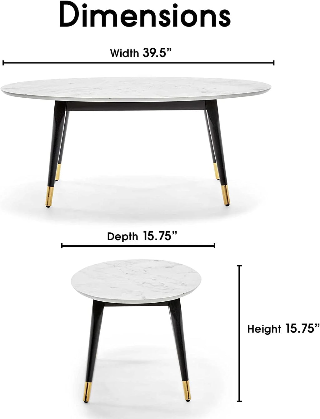 Mid-Century Modern Oval Coffee Table Walnut H5188