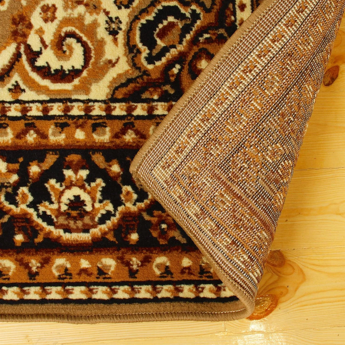 Large Indoor Runner Rug with Jute Backing, 2' 7" X 8', Brown R5379