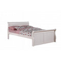 White Sleigh Bed with Slat-Kits S38826