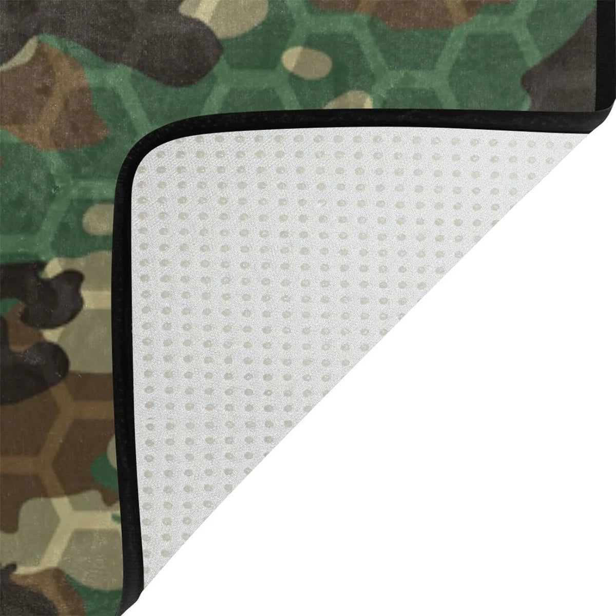 Green Black Geometric Area Rug R94766