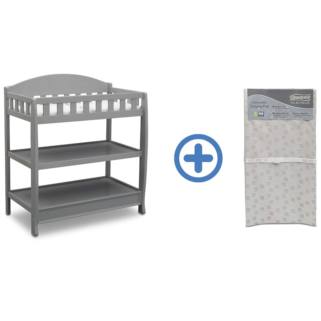 White Infant Changing Table with Pad L37709