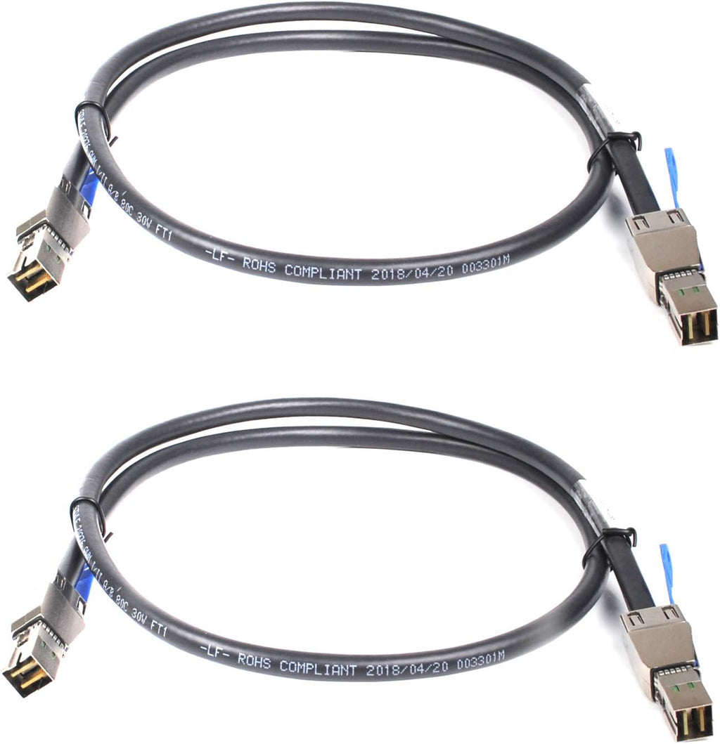 External Mini SAS HD Cable, SFF-8644 to SFF-8644, 1 Meter 3.3ft Pack of 2 F81444