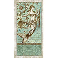 Aqua Blue Distressed Driftwood Mermaid Wall Art C4973