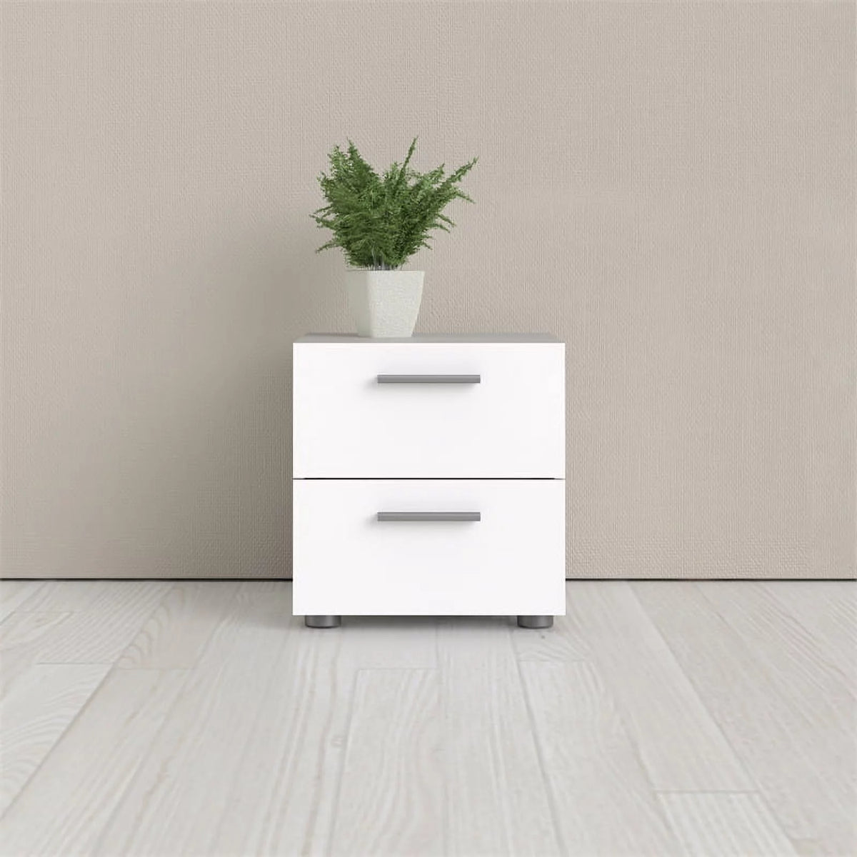 White 2 Piece 8 Drawer Double Dresser and Nightstand Bedroom Set G661