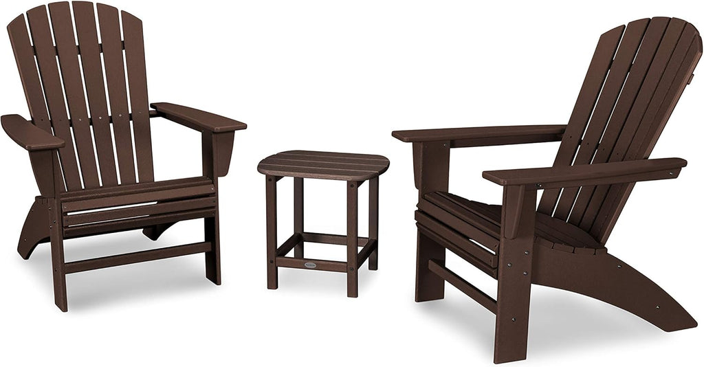 3-Piece Curveback Adirondack Chair Set with Side Table K7119