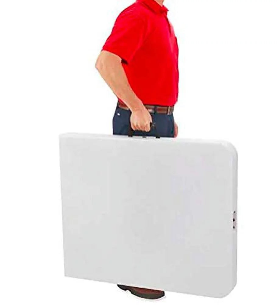 6 ft Plastic Folding Table with Carrying Handle P4564