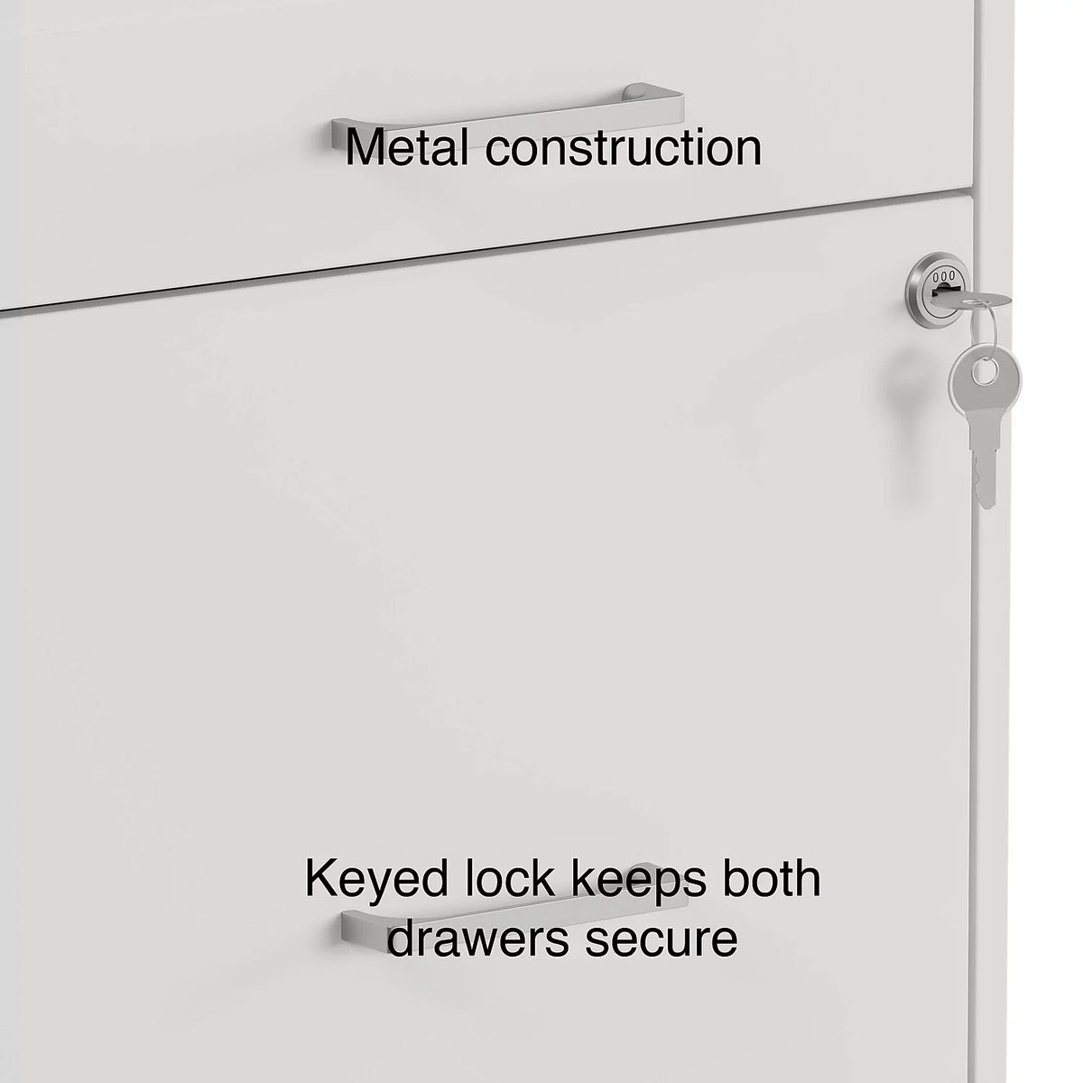 White 3-Drawer Vertical File Cabinet K686