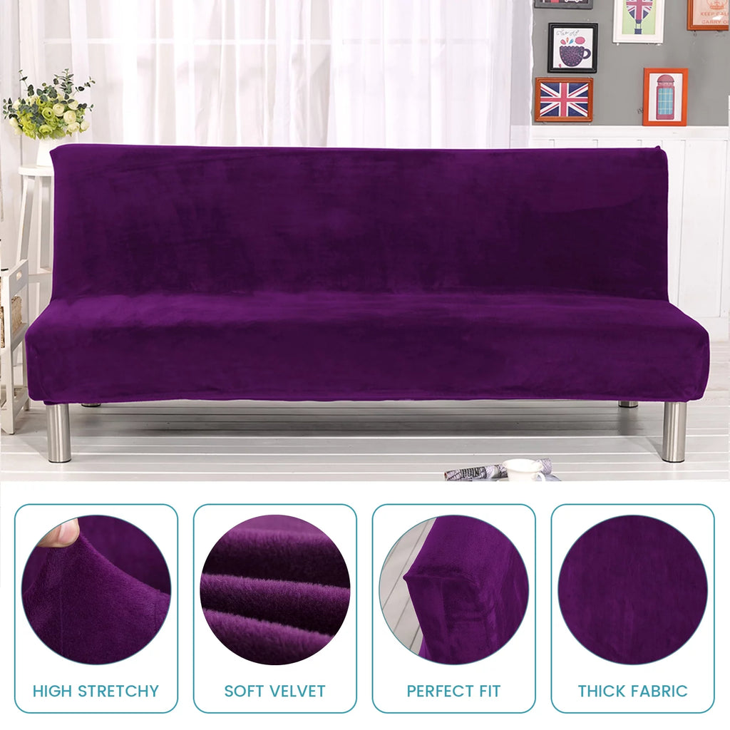 Stretch Futon Cover Armless Sofa Bed Cover V241118