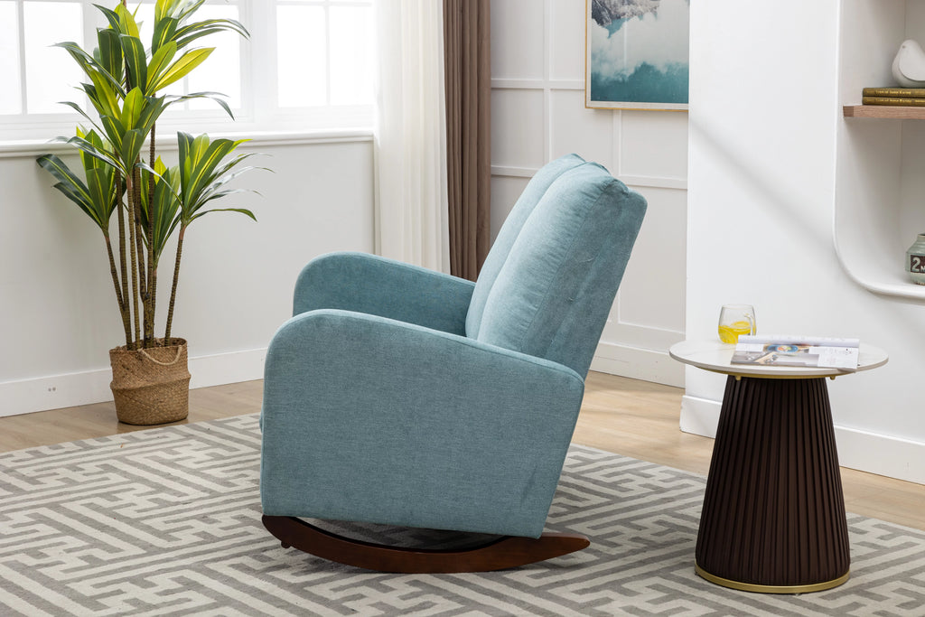Oversized Upholstered Wingback Rocking Chair X49398