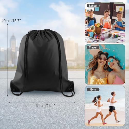 25Pcs Red Drawstring Backpack Bags Q71474