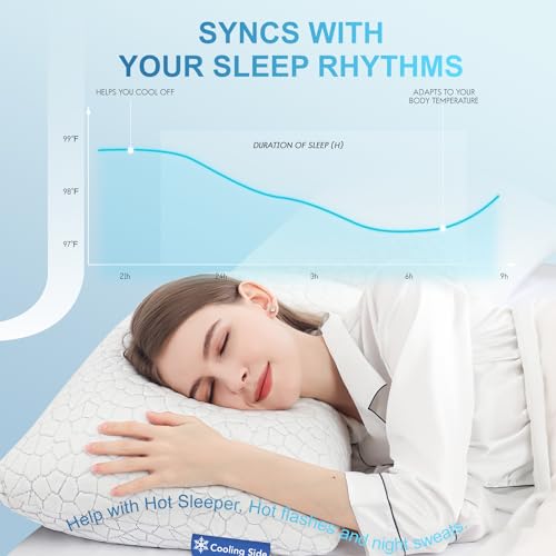 Shredded Memory Foam Cooling Pillows King Size 2 Pack U33144