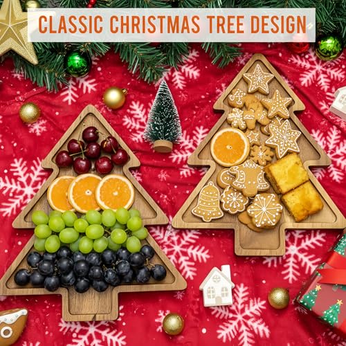 2-Tier Acacia Wood Serving Tray L262658