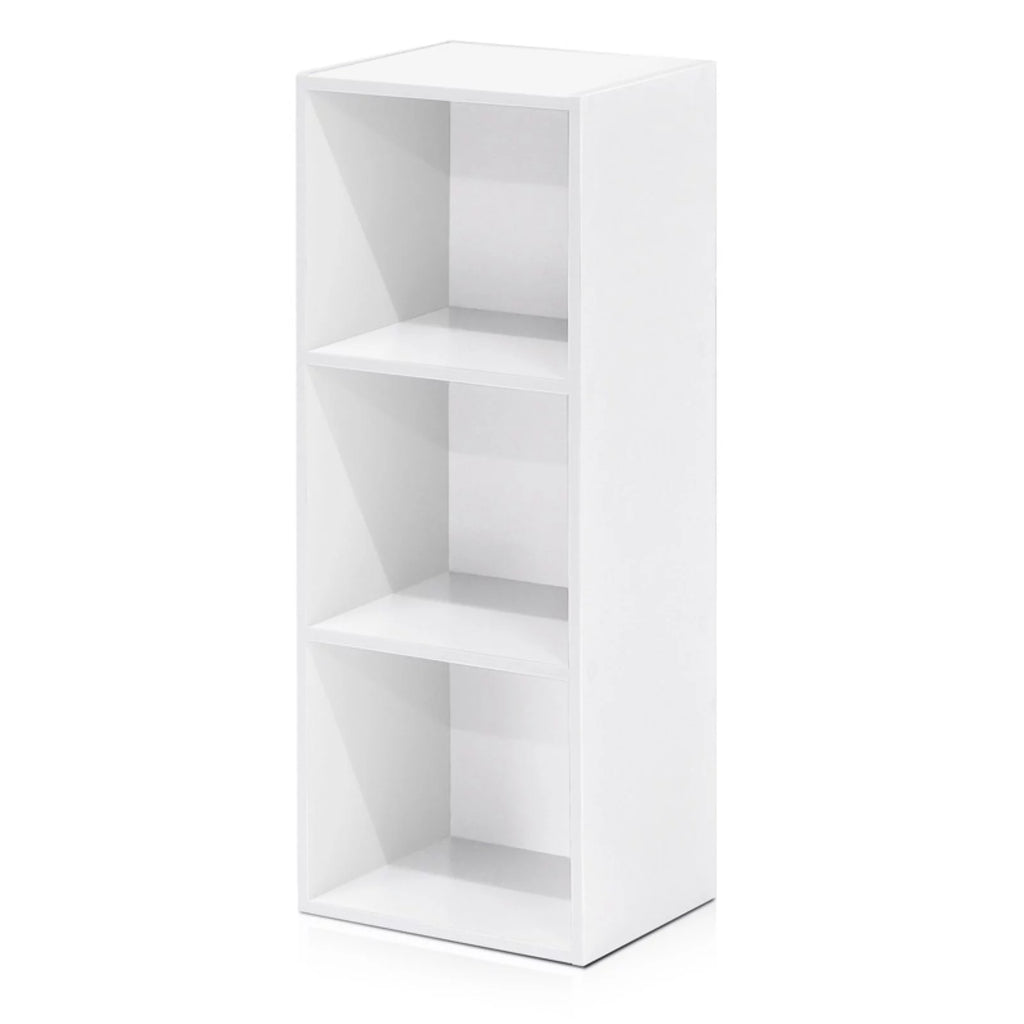 White Pink 3-Tier Engineered Wood Bookcase M1279