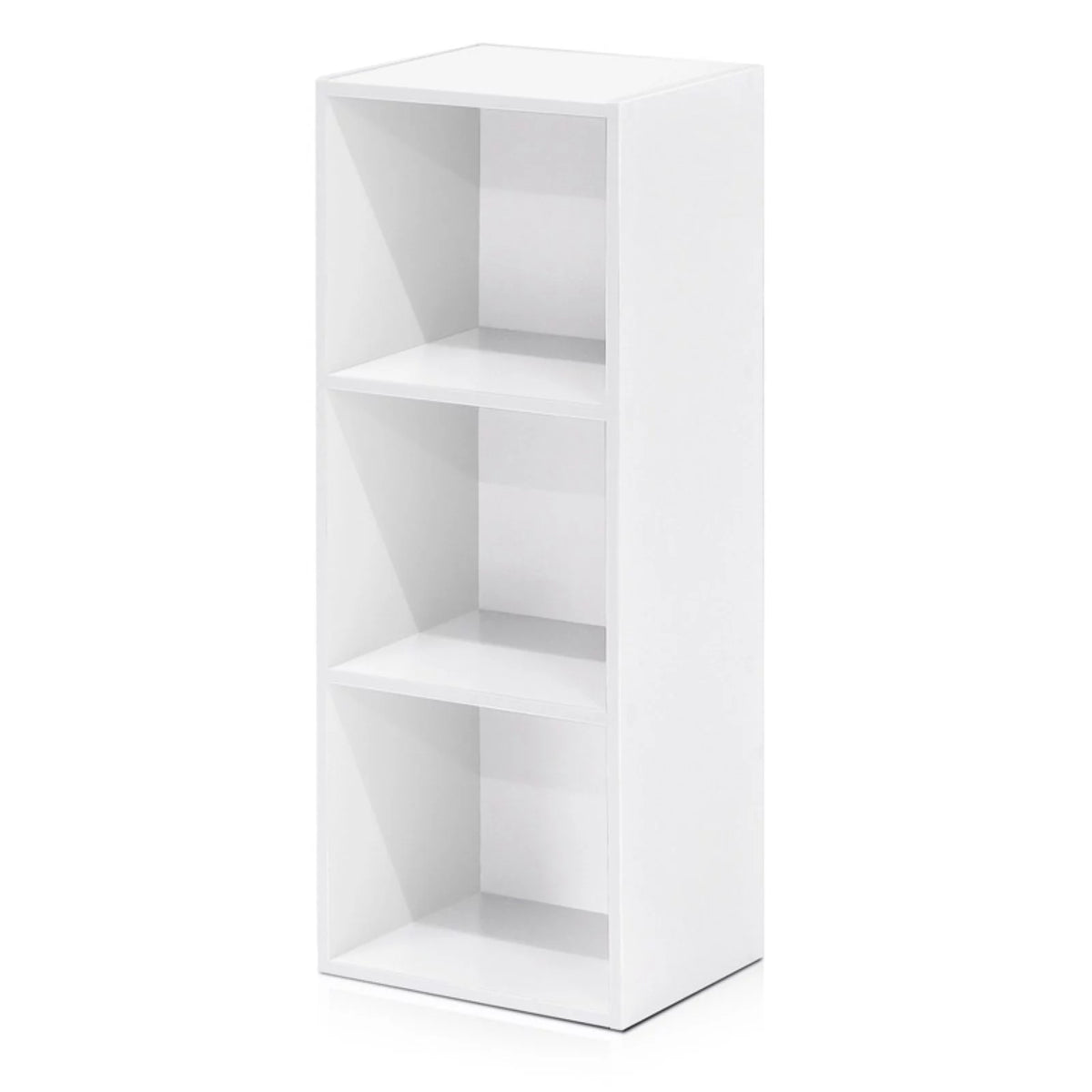 White Pink 3-Tier Engineered Wood Bookcase M1279