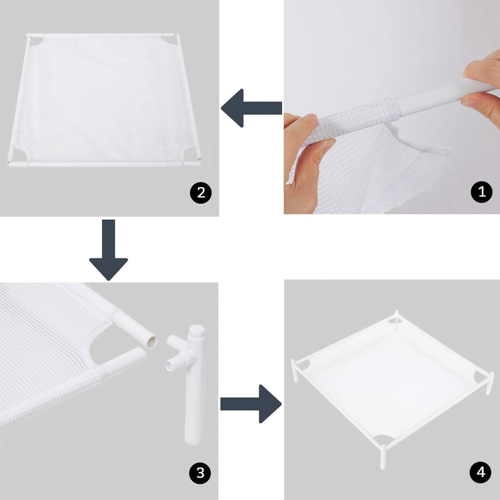 White 4-Pack Stackable Mesh Laundry Drying Rack S305371