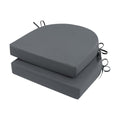 Waterproof Outdoor Chair Cushions Set of 2, 17"x16"x2", Cream E283634