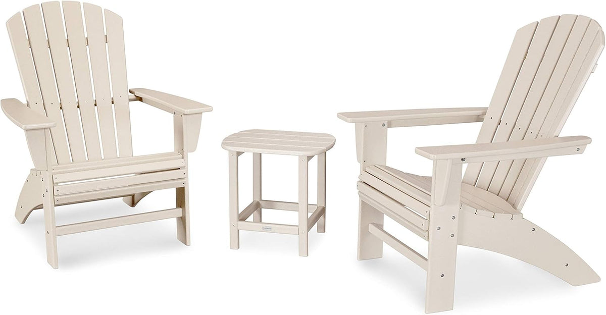3-Piece Curveback Adirondack Chair Set with Side Table K7119