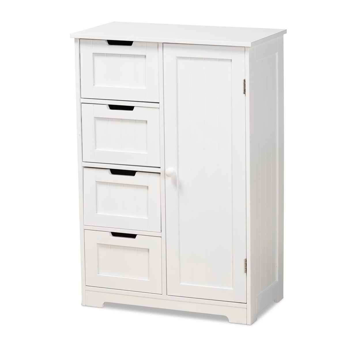 White 4-Drawer Wood Bathroom Storage Cabinet W4822