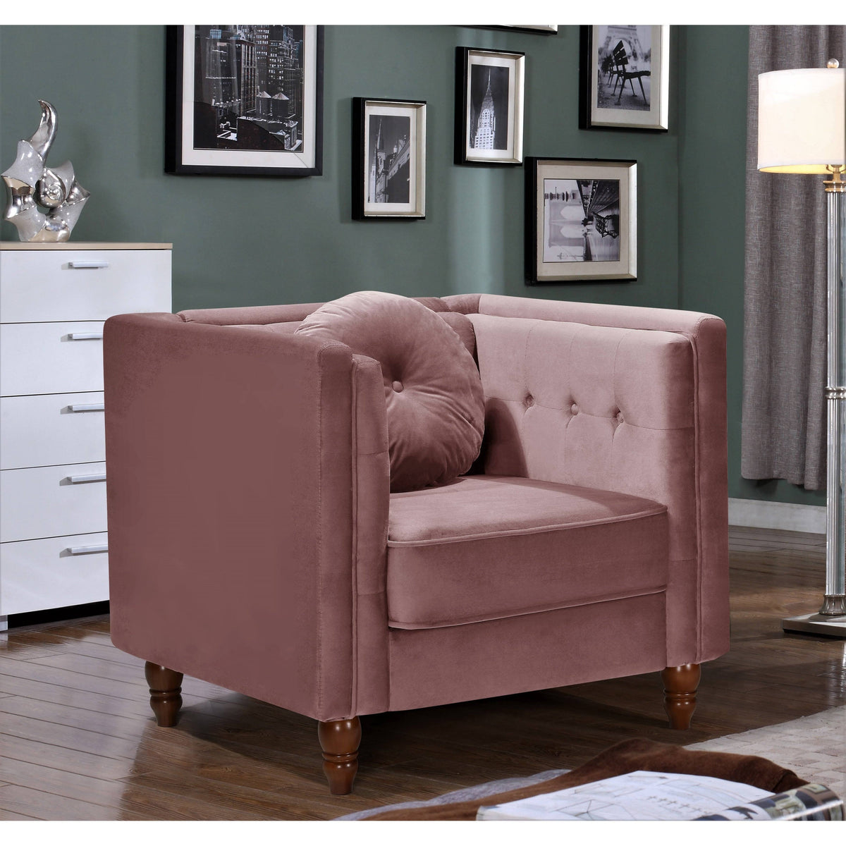 Grey Chesterfield Chair J9594