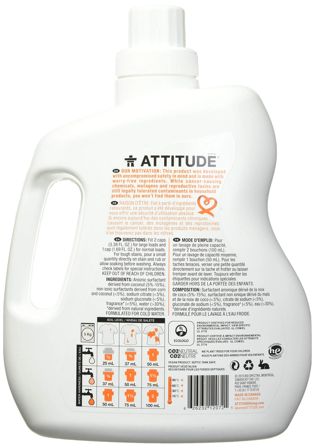 Citrus Zest Liquid Laundry Detergent, 36 Loads, 60.8 Fl Oz A454939
