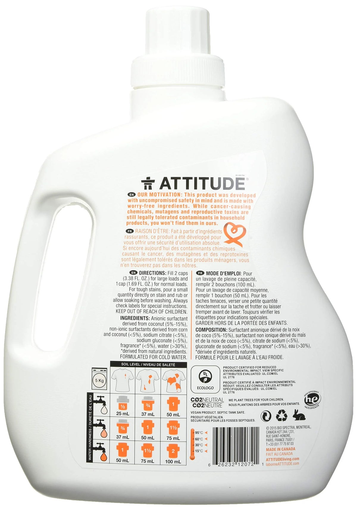 Citrus Zest Liquid Laundry Detergent, 36 Loads, 60.8 Fl Oz A454939