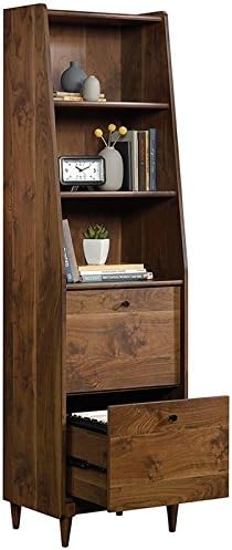 Vintage Wood 3 Shelf Bookcase with File Drawer C70987