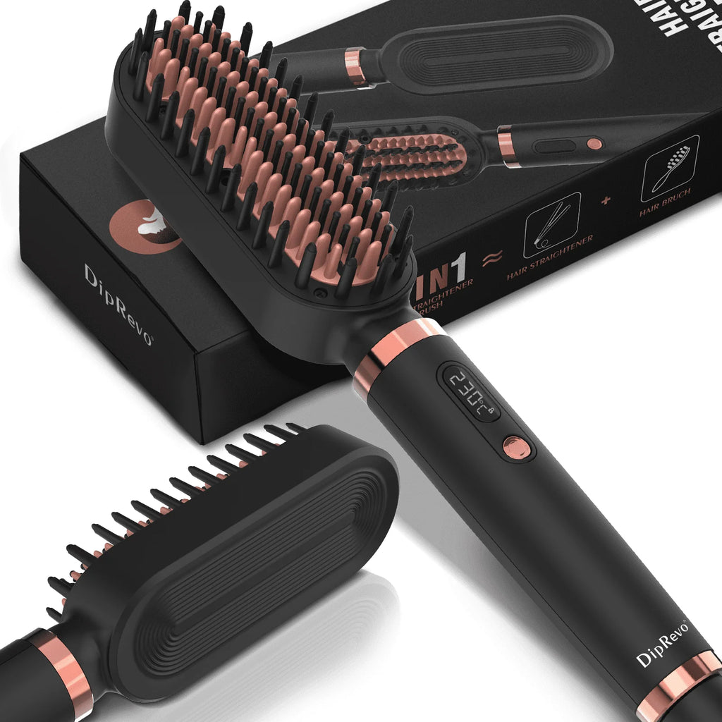 2 in 1 Ionic Fast Heating Straightener Brush K906