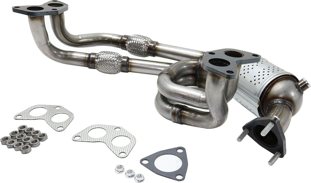 Front Catalytic Converter with 3 Gaskets, 3 Stud Bolts, 9 Nuts A654802