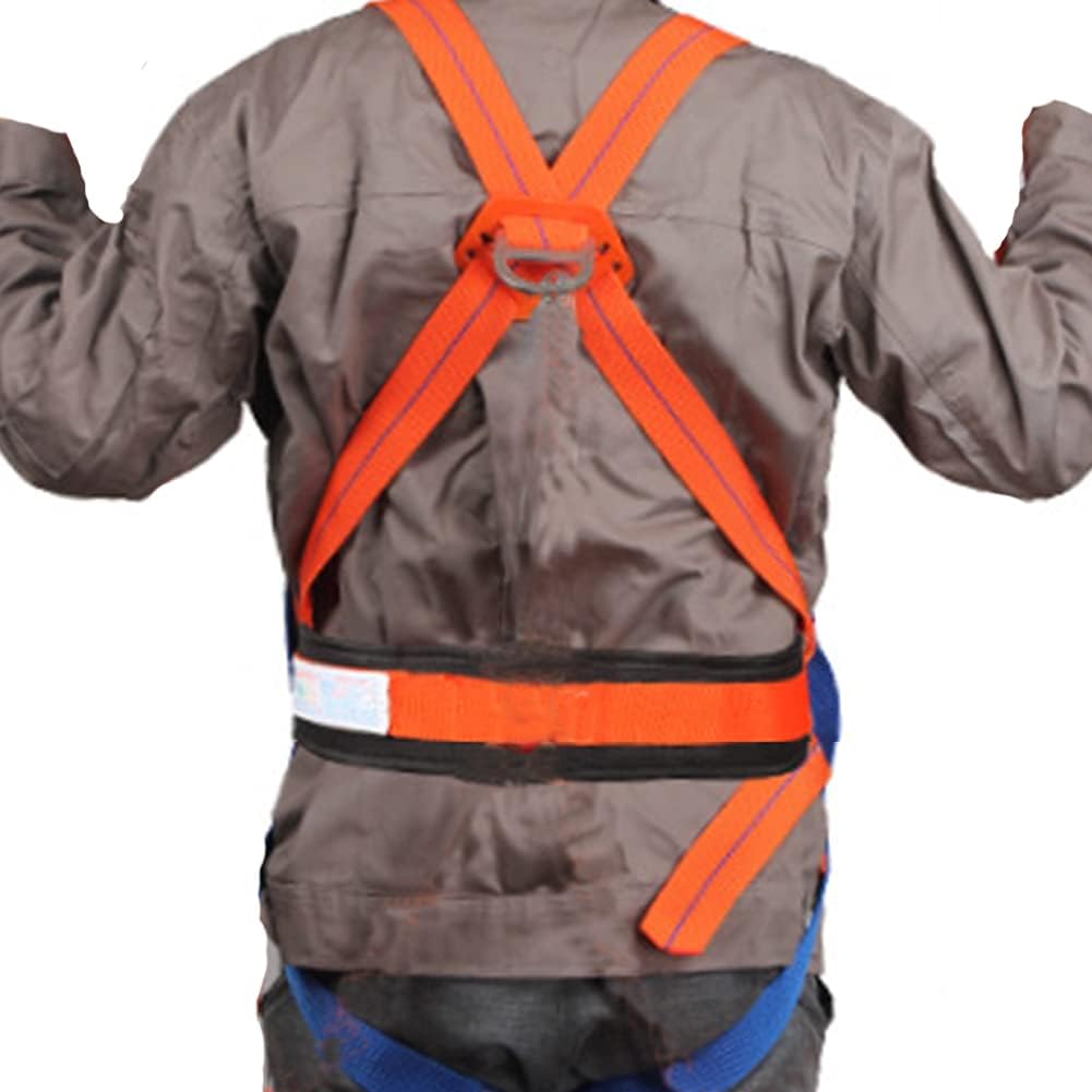 Full Body Safety Harness with Internal Shock Absorbing Lanyard, Orange, Pack of 2 U727999