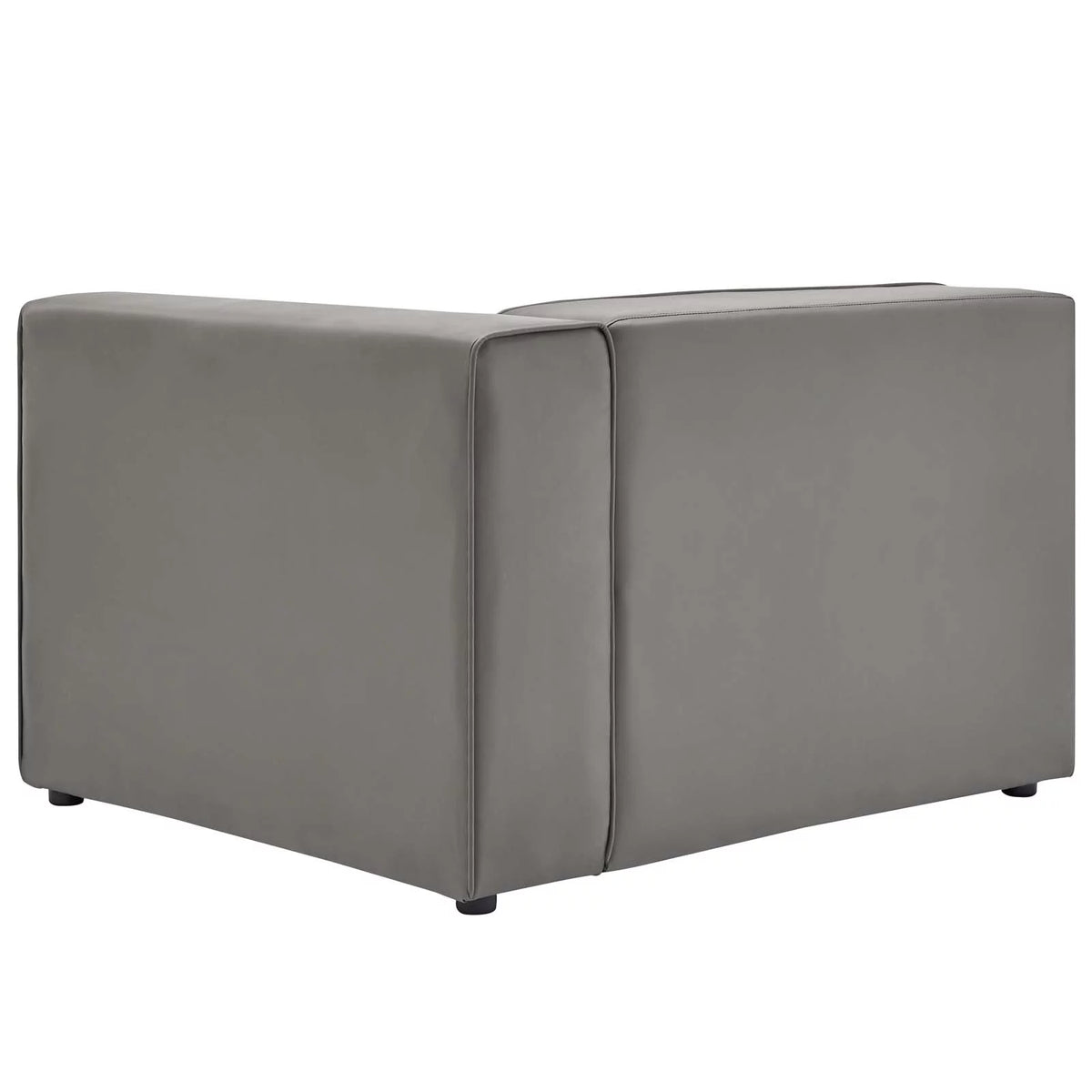 Grey Faux Vegan Leather Sectional Sofa Set X954