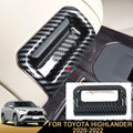 ABS Carbon Fiber Print Armrest Box Button Switch Cover J124354