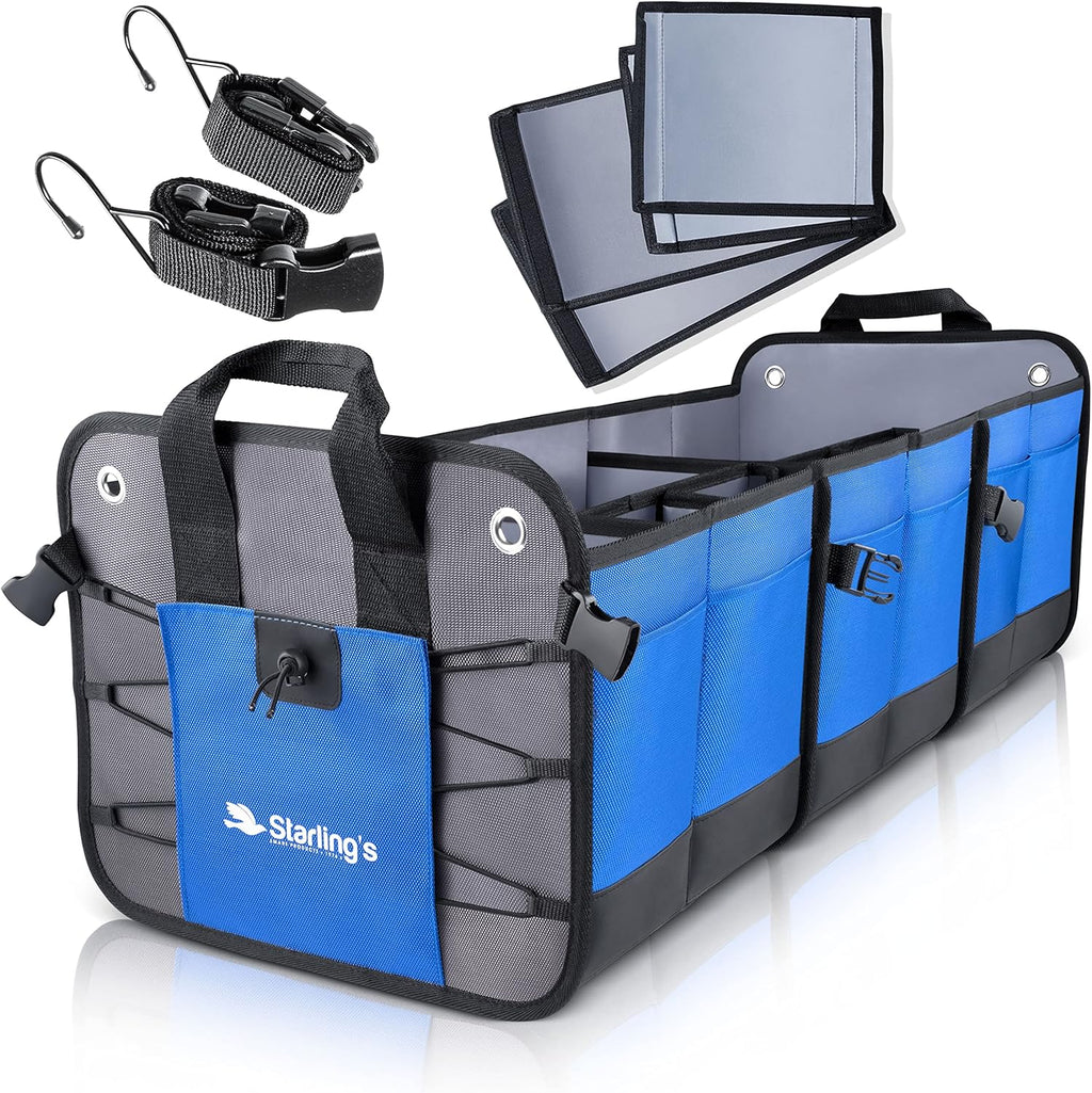 Car Trunk Organizer, 3 Compartments, Pack of 2 P537