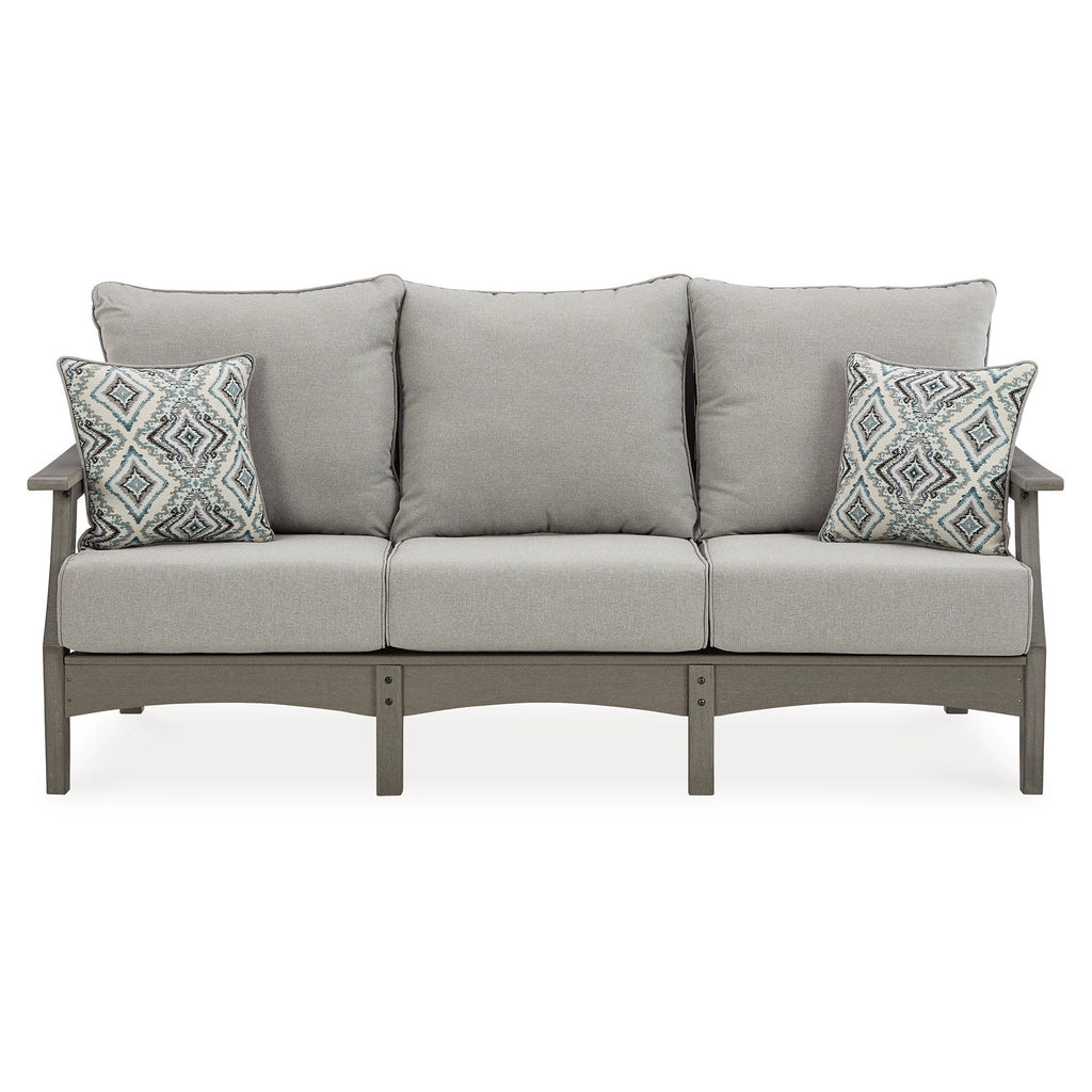 Gray Polyester Fabric Outdoor Sofa A65376