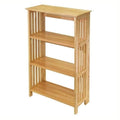4-Tier Folding Bookcase in Beech Finish Q6244