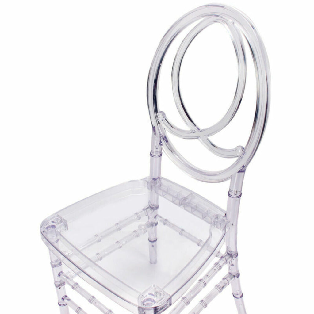 4Pcs Clear Acrylic Stackable Dining Chairs M5715