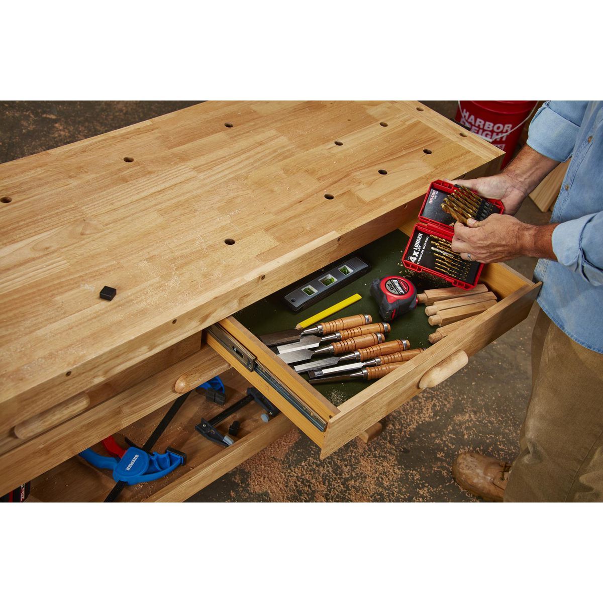 60 in. 3-Drawer Hardwood Workbench Z5579