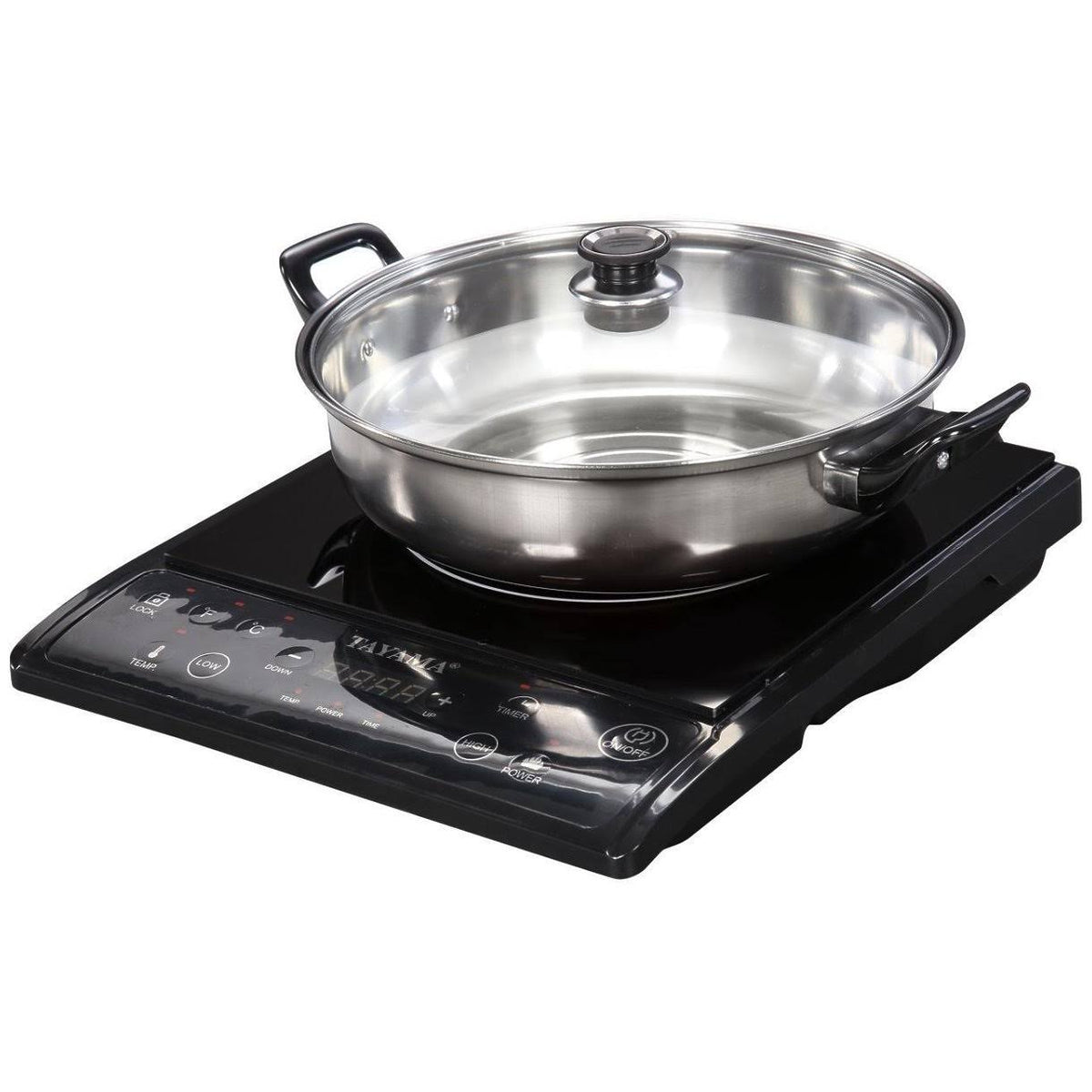 Black Induction Cooker with Cooking Pot D875