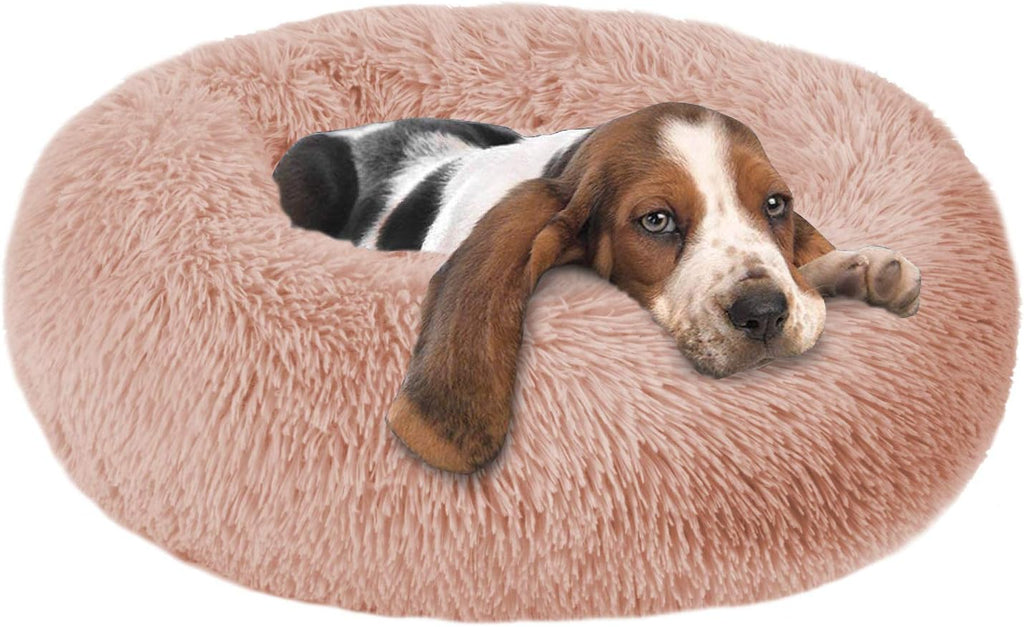 Calming Dog Bed Faux Fur Donut Cuddler Washable Pack of 2 I180188