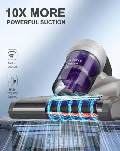 Anti-allergen Mattress Vacuum Cleaner with UV-C Light & 14Kpa Suction T9198