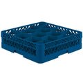 Full Size Royal Blue 12 Compartment Rack with Open Extender U894430