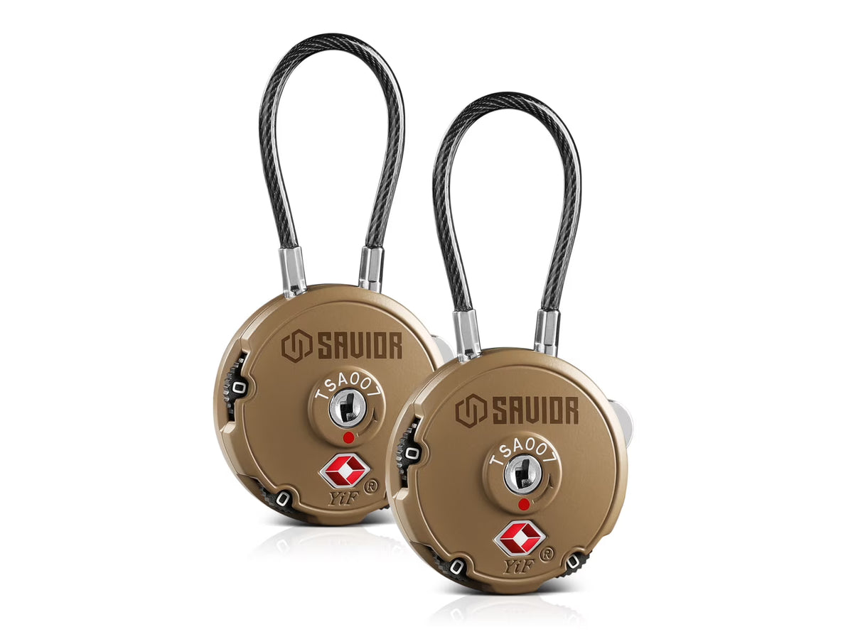 3 Digit Cable Lock, 2 Pack, Dark FDE A9286