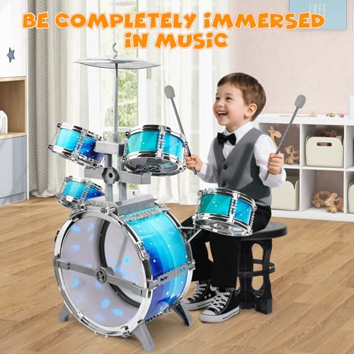 Kids Drum Set with 5 Pcs Drums E928
