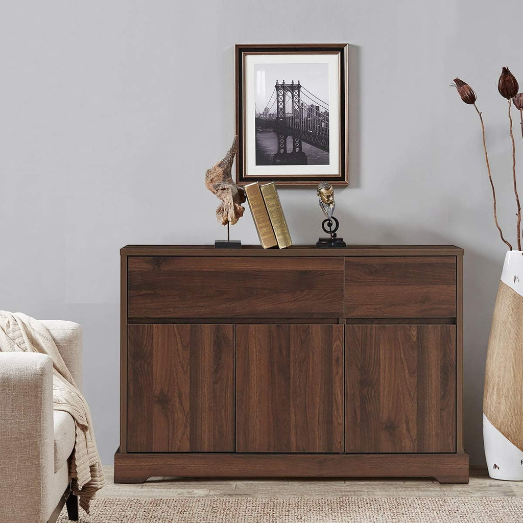 Walnut Buffet Sideboard with 2 Drawers and 2 Cabinets W224274