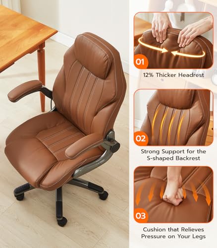 Ergonomic Computer Chair with Flip-Up Arms and Lumbar Support H84497
