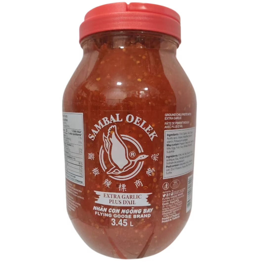 Sambal Oelek Extra Garlic Chili Paste 3.45L J20468